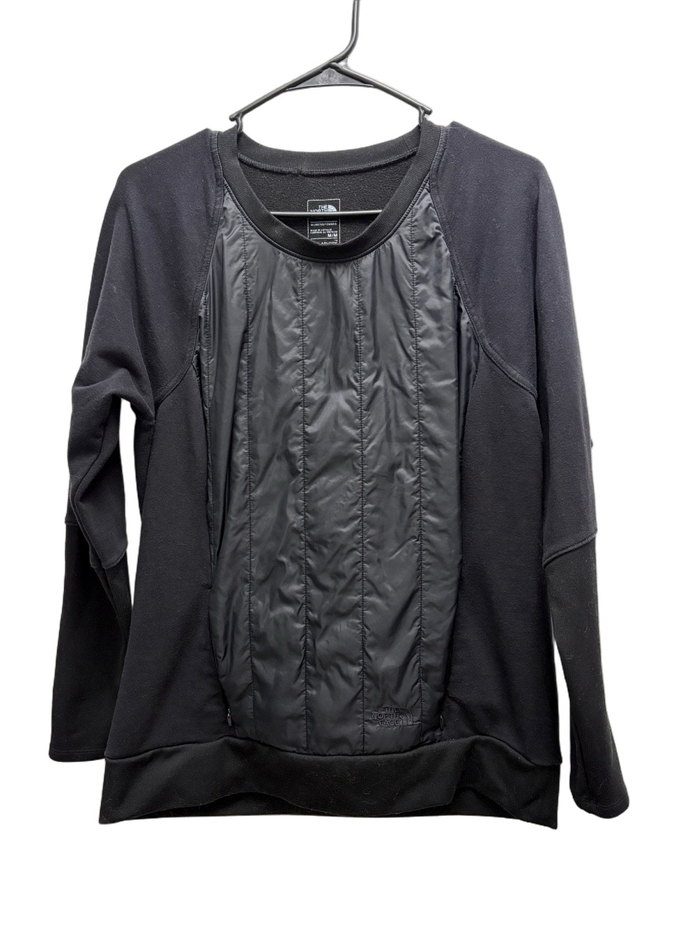 The North Face Black Quilted Flashdry Sweatshirt Medium